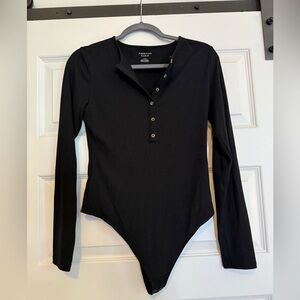 American Eagle Black Long Sleeve Bodysuit